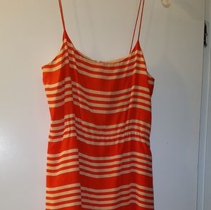 J. Crew Orange Striped silk dress, 6
